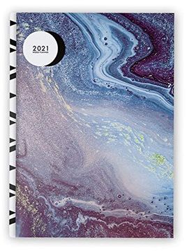 portada Weekly Planner 2021 8. 5 x 11: 12 Month Hardcover Planner 2021 | January - December 2021 |2 Pages per Week | Blue Marble Design (in English)