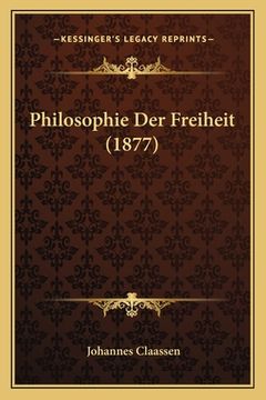 portada Philosophie Der Freiheit (1877)