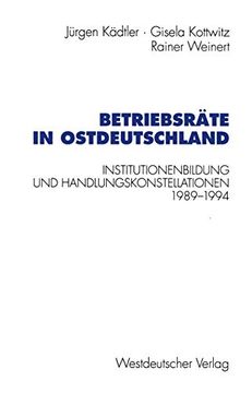 portada Betriebsräte in Ostdeutschland: Institutionenbildung und Handlungskonstellationen 1989–1994 (in German)