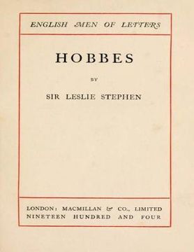 portada Hobbes (1904) by Leslie Stephen
