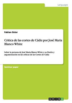 portada Critica de las Cortes de Cádiz por José Maria Blanco White