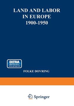portada Land and Labor in Europe 1900-1950: A Comparative Survey of Recent Agrarian History (en Inglés)