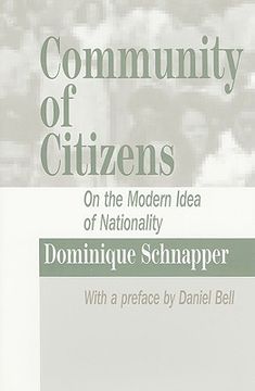 portada community of citizens: on the modern idea of nationality (en Inglés)