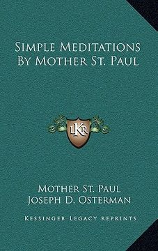 portada simple meditations by mother st. paul (in English)