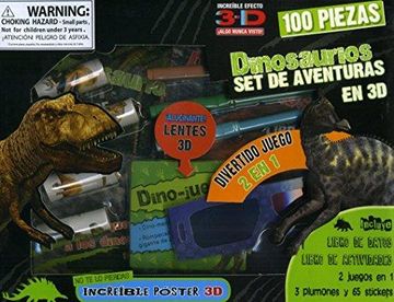 portada Dinosaurios. set de aventuras en 3d.