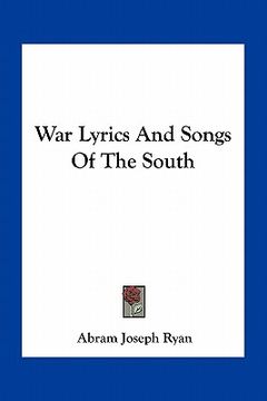 portada war lyrics and songs of the south (en Inglés)