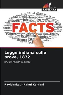 portada Legge indiana sulle prove, 1872 (in Italian)