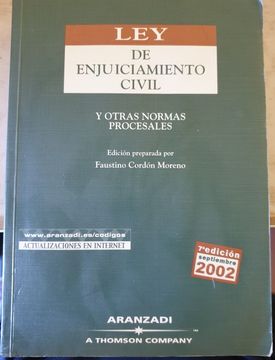 portada Ley de Enjuiciamiento Civil y Otras Normas Procesales (Ed. 2002)