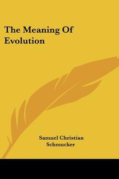 portada the meaning of evolution (en Inglés)