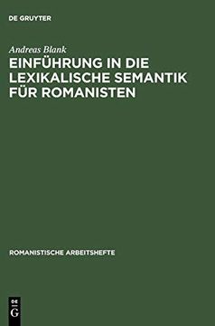 portada Einführung in die Lexikalische Semantik für Romanisten (en Alemán)