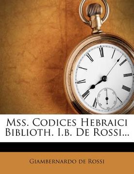 portada Mss. Codices Hebraici Biblioth. I.B. de Rossi...
