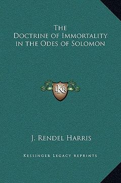 portada the doctrine of immortality in the odes of solomon (en Inglés)