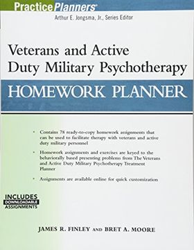 portada Veterans and Active Duty Military Psychotherapy Homework Planner: (With Download) (Practiceplanners) 