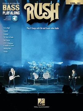 portada Rush - Hal Leonard Bass Play-Along Volume 61: Play 8 Songs with Tab and Sound-Alike Audio (en Inglés)