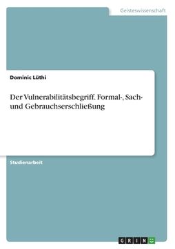 portada Der Vulnerabilitätsbegriff. Formal-, Sach- und Gebrauchserschließung (in German)