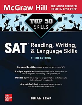 portada Top 50 sat Reading, Writing, and Language Skills, Third Edition (Mcgraw Hill; The Most Trusted Name in Test Prep) (en Inglés)