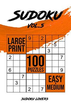 portada Sudoku Large Print: 100 Easy and Medium Puzzles (en Inglés)