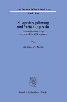 portada Mietpreisregulierung Und Verfassungsrecht: Insbesondere Zur Frage Eines Gesetzlichen Mietenstopps (in German)