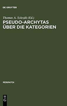portada Pseudo-Archytas Über die Kategorien (en Alemán)