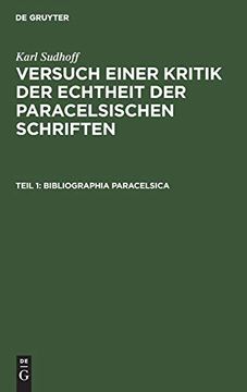 portada Bibliographia Paracelsica (en Alemán)