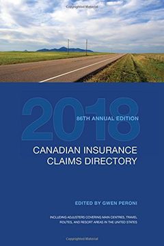 portada Canadian Insurance Claims Directory 2018: 86Th Edition (en Inglés)