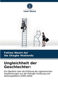 portada Ungleichheit der Geschlechter (in German)