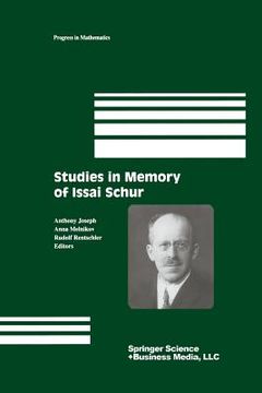 portada Studies in Memory of Issai Schur (en Inglés)