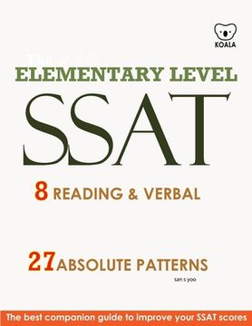 portada Ssat 8 Reading & Verbal Elementary Level: + 20 Hidden Rules in Verbal: 2019 (Hackers) (en Inglés)