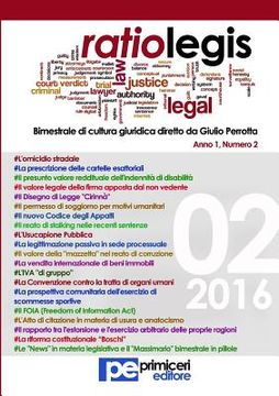 portada Ratio Legis (Numero 2, Anno 2016) (en Italiano)