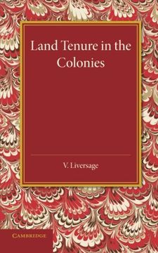 portada Land Tenure in the Colonies (en Inglés)