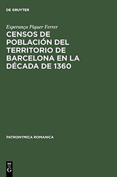 portada Censos de Población del Territorio de Barcelona en la Década de 1360
