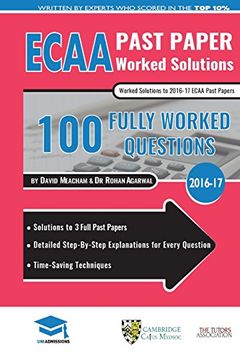 portada Ecaa Past Paper Worked Solutions: Detailed Step-By-Step Explanations for Over 200 Questions, Includes all Past Papers, Economics Admissions Assessment, Uniadmissions (en Inglés)