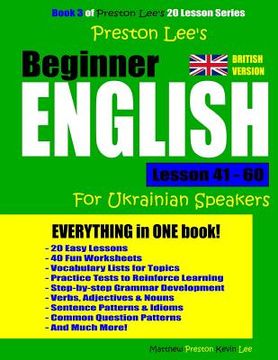 portada Preston Lee's Beginner English Lesson 41 - 60 For Ukrainian Speakers (British) (en Inglés)