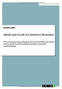 portada Mimik und Gestik bei kreativen Menschen (German Edition)