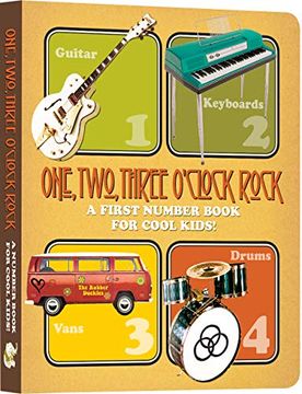 portada One, Two, Three O'clock, Rock: A First Number Book for Cool Kids (Board Books) 