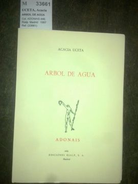portada Arbol de agua (Adonais) (Spanish Edition)