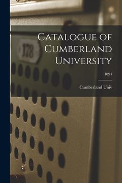 portada Catalogue of Cumberland University; 1894 (en Inglés)