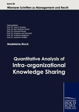 portada quantitative analysis of intra-organizational knowledge sharing (en Inglés)