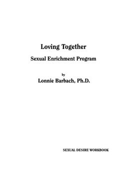 portada Loving Together Sexual Enrichment Program: Sexual Desire Workbook (en Inglés)