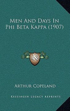 portada men and days in phi beta kappa (1907) (en Inglés)