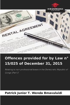 portada Offences provided for by Law n° 15/025 of December 31, 2015