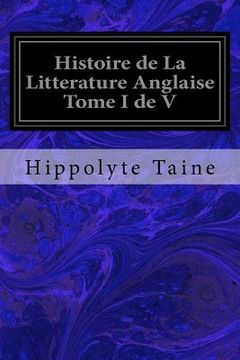 portada Histoire de La Litterature Anglaise Tome I de V (en Francés)