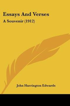 portada essays and verses: a souvenir (1912) (en Inglés)