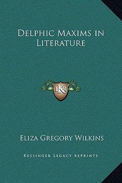 portada delphic maxims in literature (en Inglés)