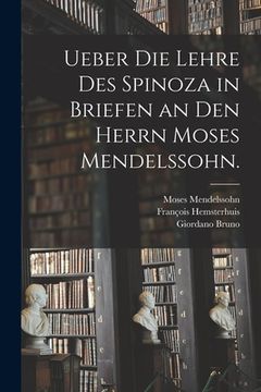 portada Ueber die Lehre des Spinoza in Briefen an den herrn Moses Mendelssohn.