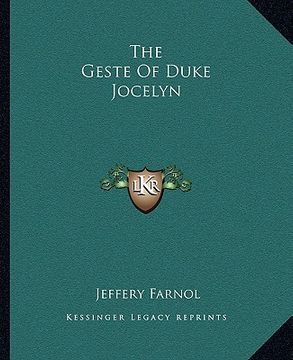 portada the geste of duke jocelyn (en Inglés)