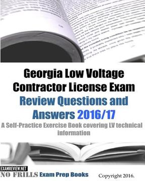 portada Georgia Low Voltage Contractor License Exam Review Questions and Answers 2016/17 Edition: A Self-Practice Exercise Book covering LV technical informat (en Inglés)