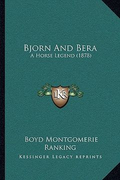 portada bjorn and bera: a horse legend (1878) (in English)