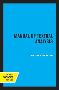 portada Manual of Textual Analysis (en Inglés)