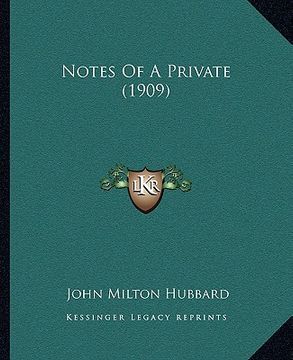 portada notes of a private (1909)